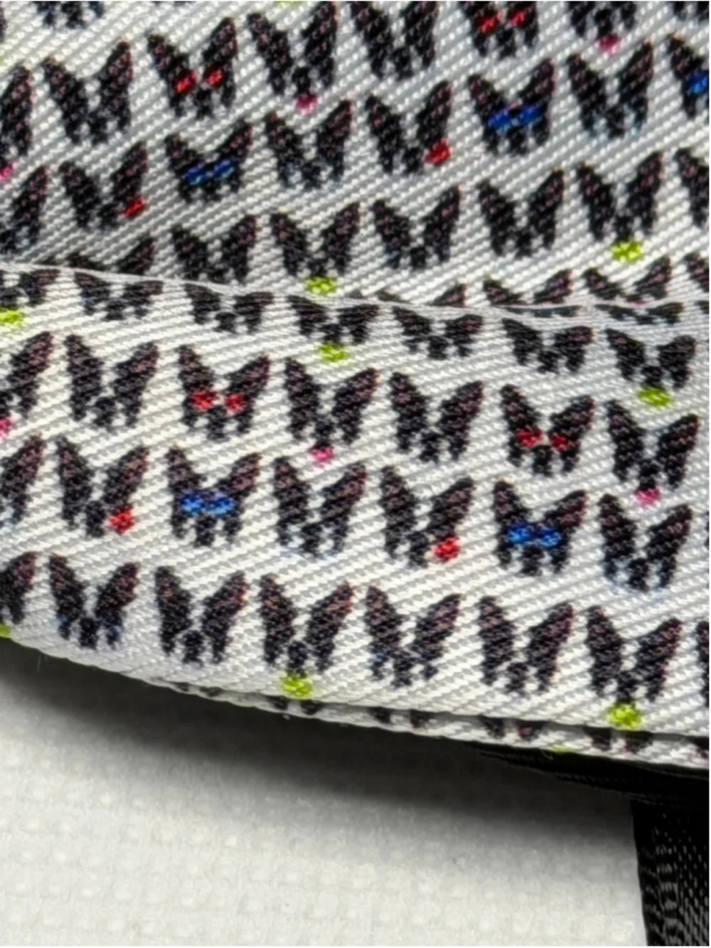 Boston Terrier Print Adjustable Bow Tie – Black & White with Color Accents